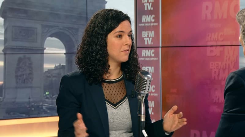 Manon Aubry sur BFMTV et RMC le 4 février.