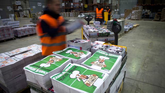Le numéro "historique" de Charlie Hebdo avant sa distribution.