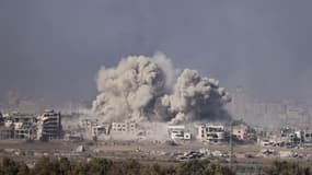 Un bombardement dans la bande de Gaza, le 11 décembre 2023. 
