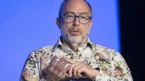 Jimmy Wales, le fondateur de Wikipédia pendant la London tech week, le 11 juin 2025.