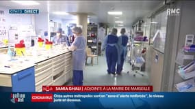"A travers la crise Covid, Olivier Véran cache l'état catastrophique des hôpitaux à Marseille: il pleut à la Timone!" dénonce Samia Ghali sur RMC