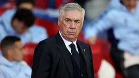 Carlo Ancelotti lors du match de Ligue des champions entre Lille et le Real Madrid, le 02/10/2024