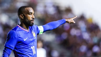 Alexandre Lacazette avec l'équipe de France olympique, le 17 juillet 2024.