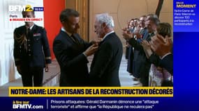 Les artisans de Notre-Dame ovationnés lors de la cérémonie de décoration en leur honneur