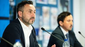 Roberto de Zerbi et Pablo Longoria en juillet 2024