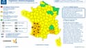 La carte de vigilance de Météo France samedi 21 décembre à 6 heures.