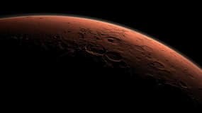 Vue de Mars générée par ordinateur.