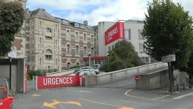 L'hôpital de Cherbourg-en-Cotentin (Manche) et ses urgences.