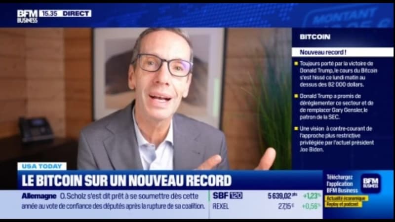 Bitcoin, nouveau plus haut historique à 82 000 dollars