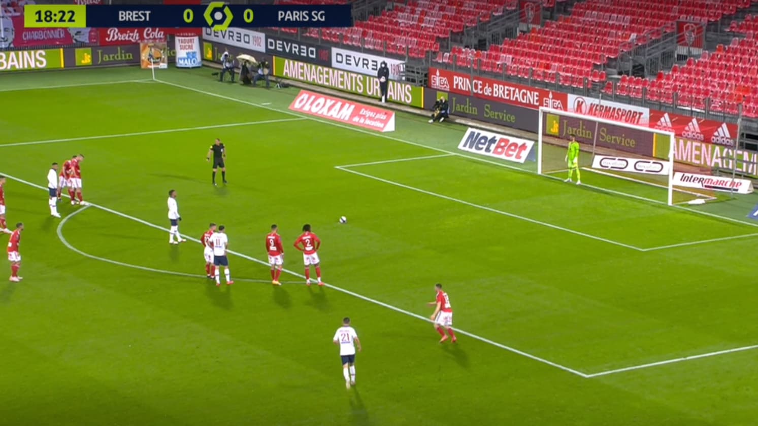 Le penalty de Neymar à Brest