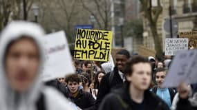 Manifestation de jeunes contre la loi Travail le 24 mars 2016.