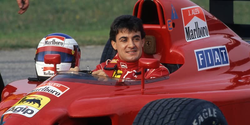 Jean Alesi au volant de sa Ferrari le 1er mars 1993