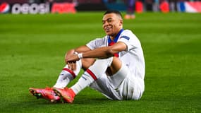 Kylian Mbappé lors de Barça-PSG en 2021.