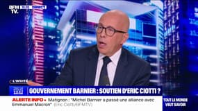 Gouvernement Barnier: "Je ne vois pas ce que Xavier Bertrand pourrait apporter au service de l'intérêt général", déclare Eric Ciotti