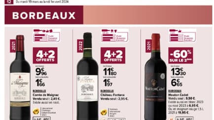 La foire aux vins de Carrefour a lieu entre le 19 mars au 1er avril