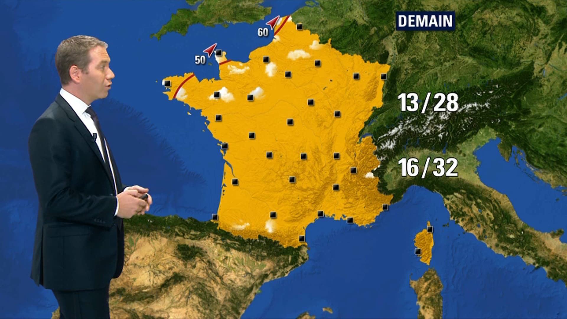Prévision Météo-France pour mardi 11 septembre 2018