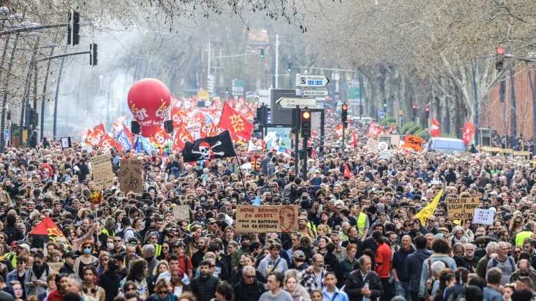 Manifestation contre la réforme des retraites, le 23 mars 2023 à Toulouse