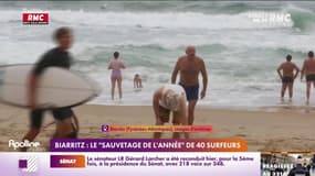 Biarritz: le "sauvetage de l'année" de 40 surfeurs