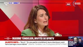 Marine Tondelier (Les Écologistes): "Si nous sommes en troisième position et que nous risquons de faire élire quelqu'un d'extrême droite, nous nous désisterons"