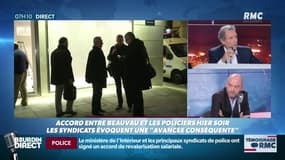 Yves Lefebvre, secrétaire général de Unité SGP police FO: "Ce fut un combat d'hommes." Il y avait des hommes d'un côté de la table et d'autres de l'autre côté aussi."