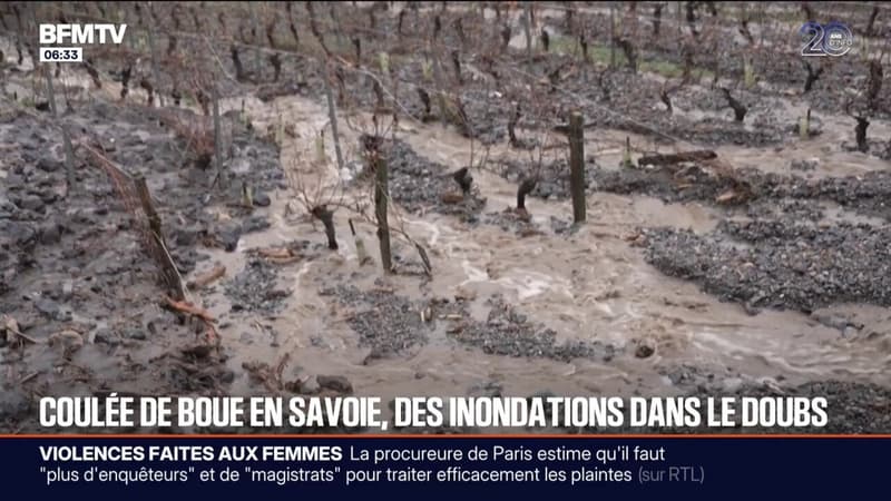 Coulée de boue, inondations, chutes de neige... L'est de la France frappé par des intempérie image