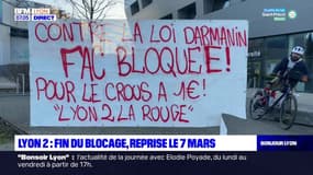 Université Lyon 2: blocage levé, reprise prévue le 7 mars