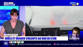 Grêle et orages violents dans le sud de Lyon