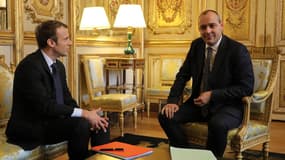 Emmanuel Macron et Laurent Berger à l'Élysée le 13 octobre 2017 