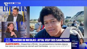 Suicide de Nicolas: Gabriel Attal "souhaite une procédure disciplinaire" contre l'ancienne rectrice de Versailles