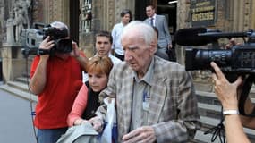 Laszlo Csatari, devant le tribunal de Busapest, en Hongrie le 18 juillet 2012.