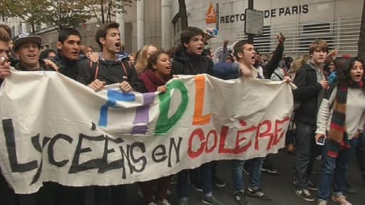Le syndicat lycéen Fidl, ici à Paris dans le cadre d'une manifestation en octobre 2013, est une des organisations appelant à manifester.