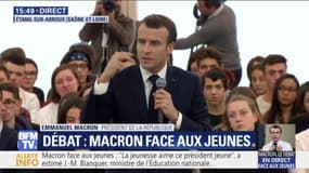 Emmanuel Macron face aux jeunes: "C'est votre monde que l'on prépare donc j'ai besoin de vous entendre"