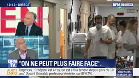 Urgences: "l'hôpital est à l'os, on est à flux tendu depuis plus de 10 ans", professeur André Grimaldi