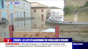 Inondations dans le Lot-et-Garonne: la commune de Couthures-sur-Garonne est inaccessible par la route