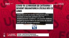 Le monde de Macron: Covid, protocole renforcé dans les écoles dès aujourd'hui - 08/02