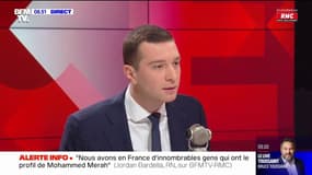 Pour Jordan Bardella, les syndicats "sont les complices du saccage social, de la guerre sociale qu'est en train de mener Emmanuel Macron au peuple français" 