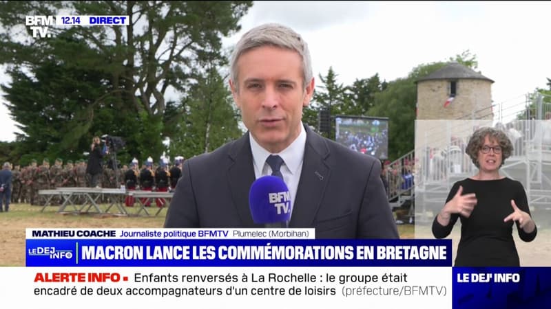 Emmanuel Macron a lancé les commémorations du Débarquement à Plumelec, en Bretagne