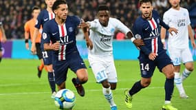 Marquinhos face à Sarr lors de PSG-OM