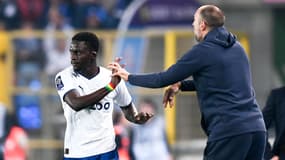 Bamba Dieng et Igor Tudor, à Strasbourg le 29 octobre 2022