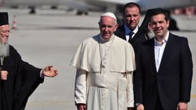 La pape François avec le Premier ministre grec Alexis Tsipras