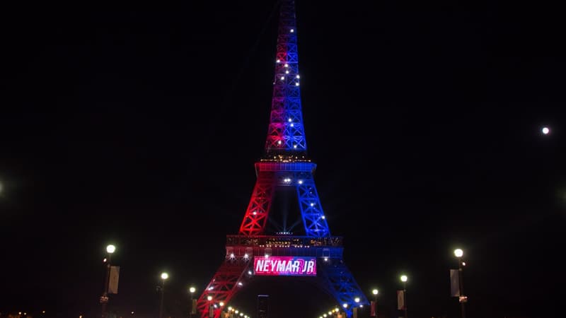 Samedi dernier, la Tour Eiffel s'illuminait des couleurs du PSG, pour souhaiter à Neymar.