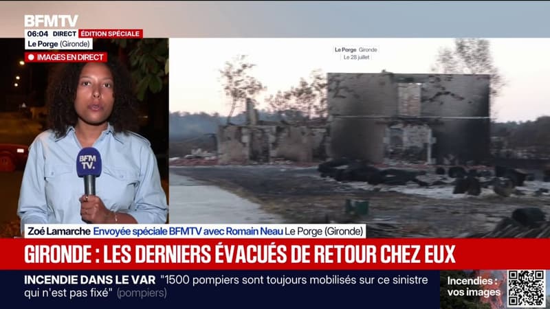 Gironde: les habitants du Porge pourront rentrer chez eux à partir de 14h