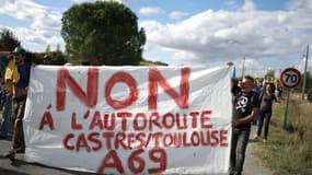 Manifestation contre l'autoroute A69 ce samedi 21 octobre 2023
