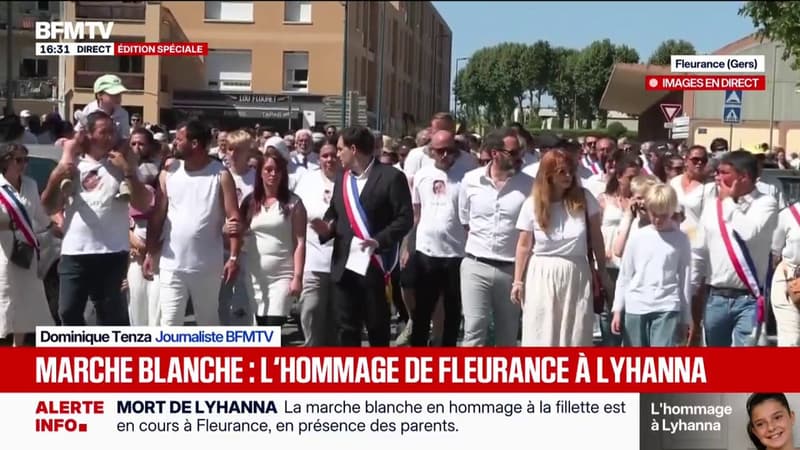 Marche blanche pour Lyhanna: le cortège arrive à son point d
