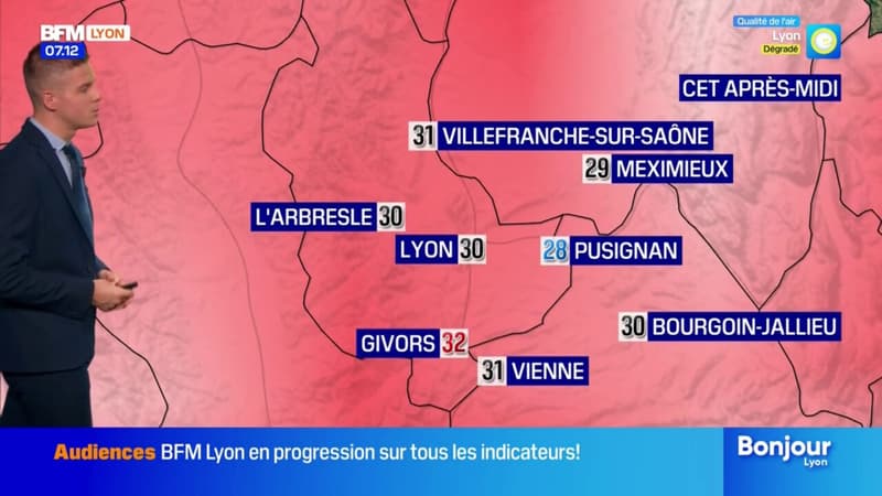 Météo Rhône: un grand soleil tout au long de la journée, 32°C attendus à Givors 