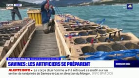 Savines-le-Lac: les artificiers se préparent