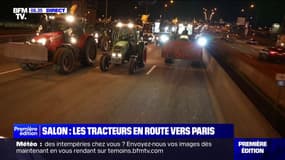 Colère des agriculteurs: une cinquantaine de tracteurs arrivent sur le périphérique parisien