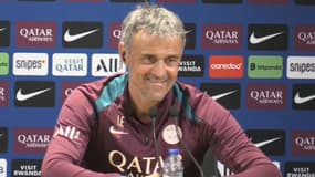 Luis Enrique, entraîneur du PSG, à Poissy le 9 mai 2025