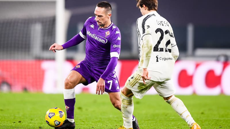 Franck Ribery avec la Fiorentina face à la Juventus