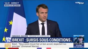 Brexit sans accord "nous nous sommes préparés", assure Emmanuel Macron